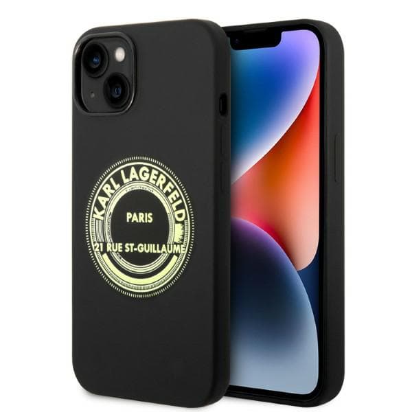 Karl Lagerfeld Silikone RSG Etui til iPhone 14 Plus, Sort
