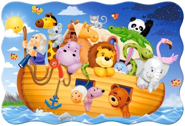 20-brikkers maxi-puslespil. Noahs Ark
