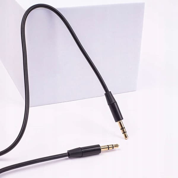 Lydkabel jack 3,5 mm - jack 3,5 mm 1 m sort Maxlife