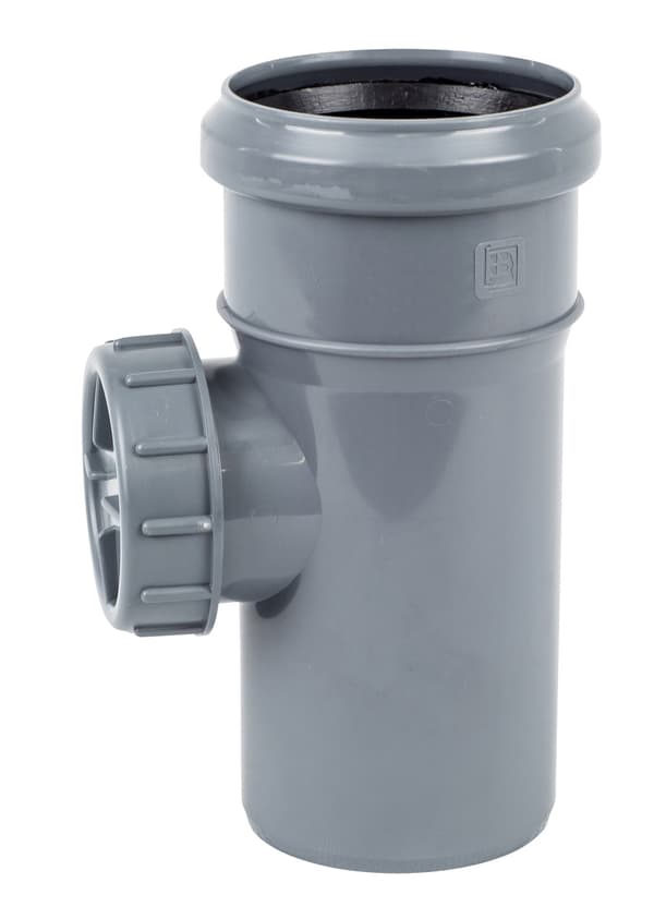 PP-HT 75 sanitetsrens, til internt spildevand, askefarvet, Onn