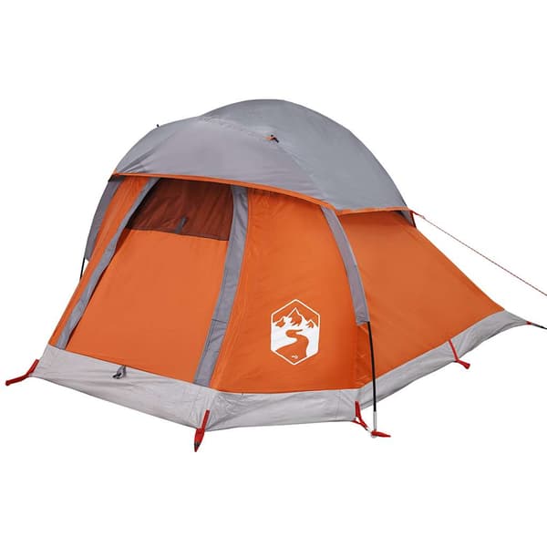 vidaXL 1-persons campingtält, grått och orange, vattentätt