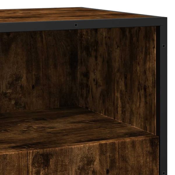 vidaXL kommode, røget eg, 68x35x76 cm, træbaseret materiale