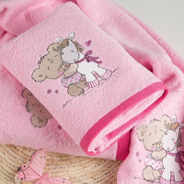 BABY43 handduk 50x90 cm rosa