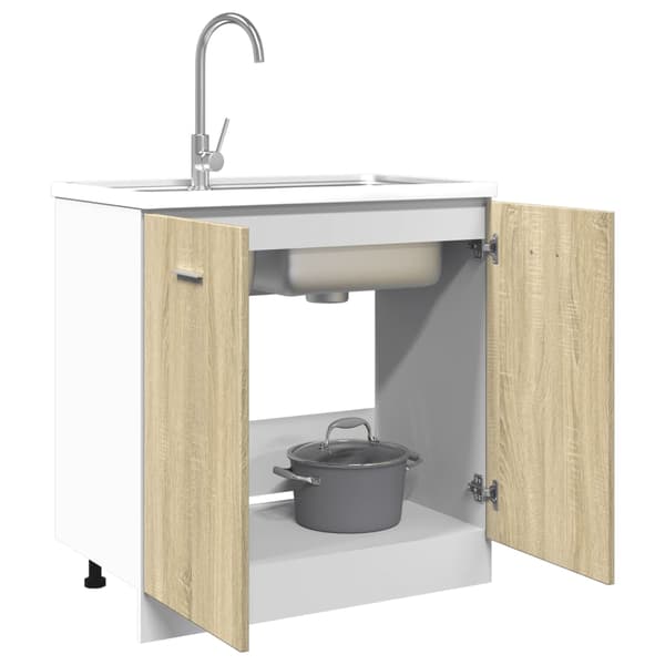 vidaXL Underskåp Sonoma Ek 80x46x81,5 cm