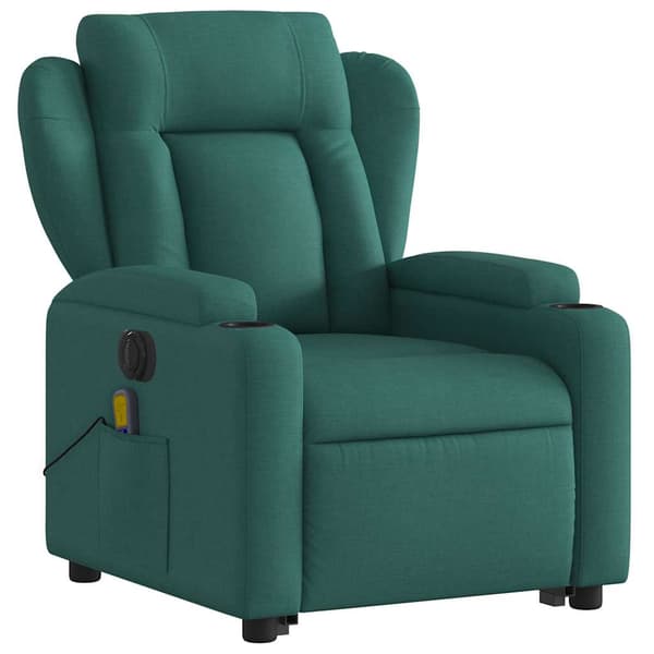 vidaXL Elektrisk lyftande massagefåtölj grön