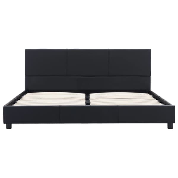 vidaXL sengestel sort kunstlæder 120 x 200 cm