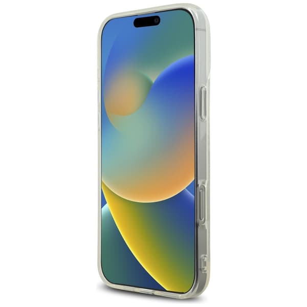 Karl Lagerfeld IML Strass Logo iPhone 16 Pro -kotelo, läpinäkyvä