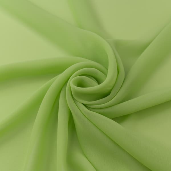 Chiffonmateriale, limefarvet