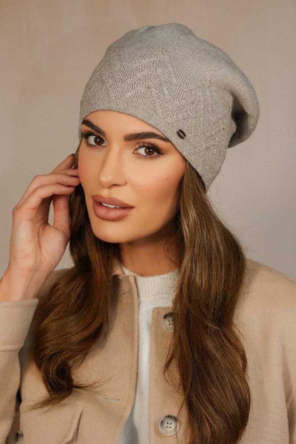 Kamea-Baihe Dame Vinterhue Mørk Beige