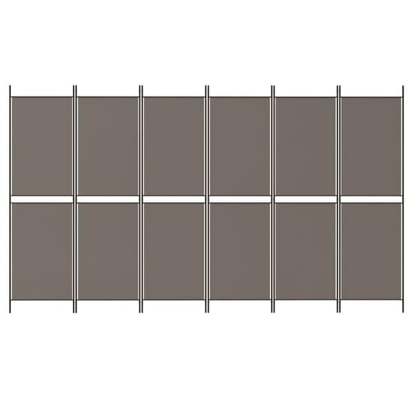 vidaXL 6-panelsskærm, antracit, 300x200 cm, stof