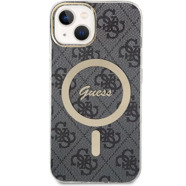 Guess IML 4G MagSafe-etui til iPhone 14, sort