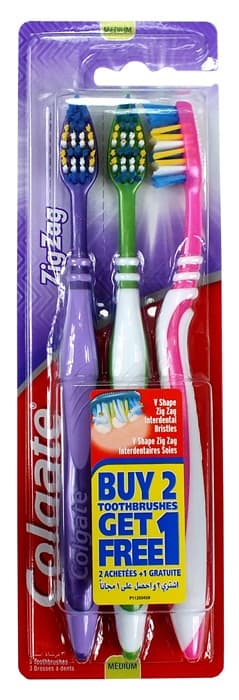 Colgate Zig Zag Medium 3x tandbørste