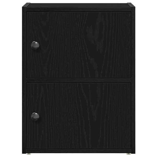vidaXL bogreol sort egetræ 40x24x52 cm