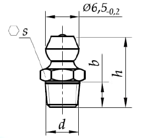 Smørenippel lige M8x1/45