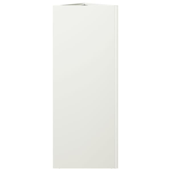 vidaXL Trädgårdskrukor, Set om 2, Vita, Triangulära, 30x26x75 cm, Stål
