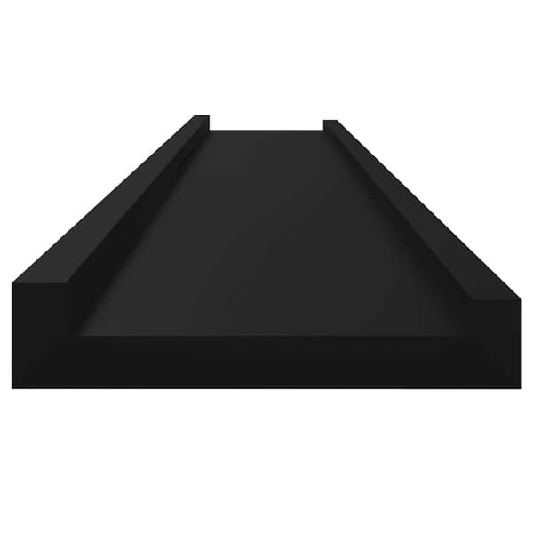vidaXL Seinähyllyt, 2 kpl, musta, 115x9x3 cm
