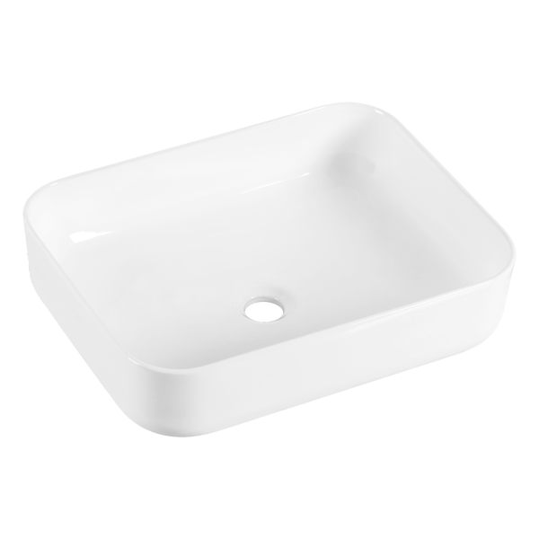 SNELLO BORDVASK 50X39 CM REKTANGULÆR HVID