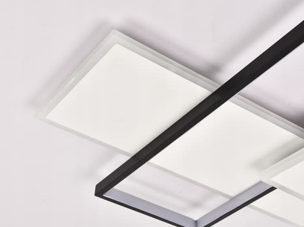 Sort moderne LED PLAFON hængelampe til stuen PILOT 3 farver