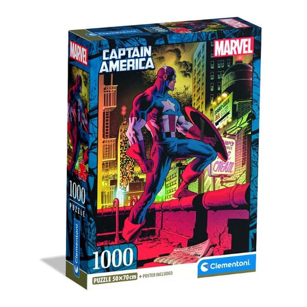 1000 bitars pussel. Kompakt Captain America