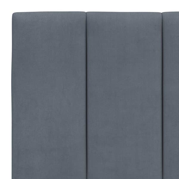 vidaXL Sängynpäädyn tyyny, tummanharmaa, 160 cm, sametti