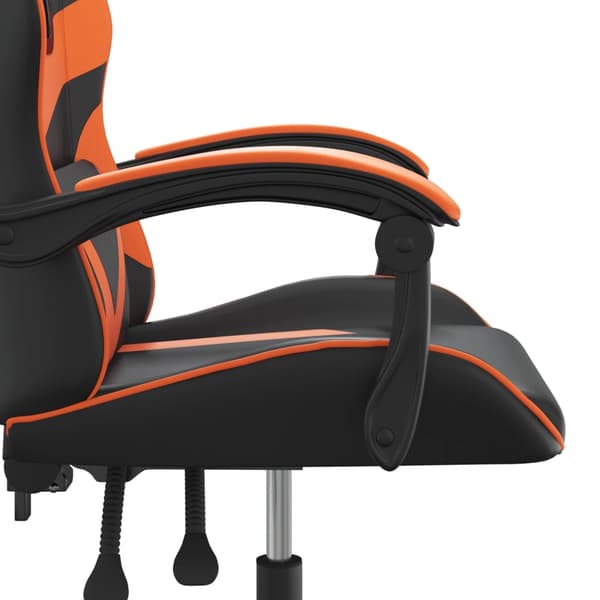 vidaXL gamingstol, sort og orange, kunstlæder