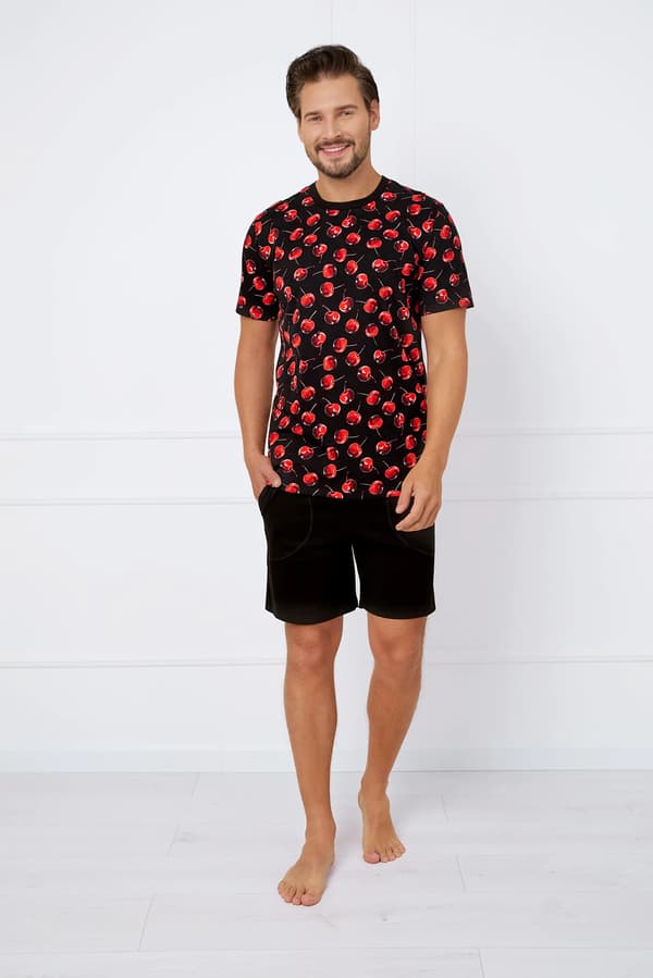 Herrpyjamas med kort ärm, korta byxor Cherry S