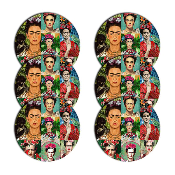 Sæt med 6D runde bordmåtter - MODERN FRIDA
