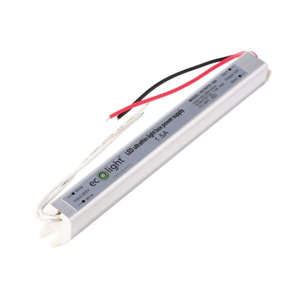 Møbelstrømforsyning til LED-strimler SLIM 18W 12V DC 1.5A