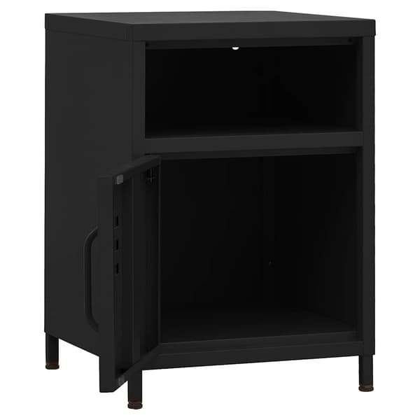 vidaXL sengebord sort 35x35x51 cm stål