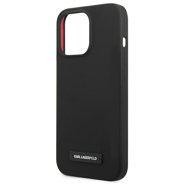 Karl Lagerfeld Silikone Plaque-cover til iPhone 13 Pro / 13, Sort