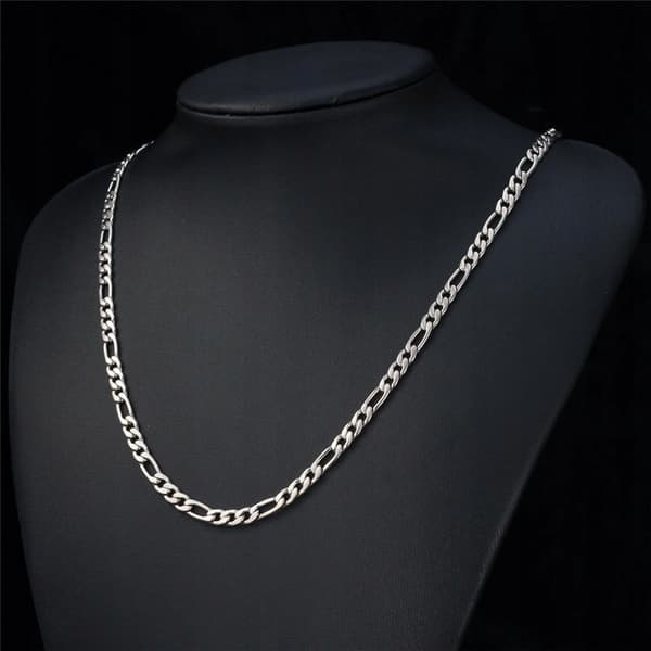 Diamant Silver Herrkedja Figaro KEDJA 50cm + GRATIS