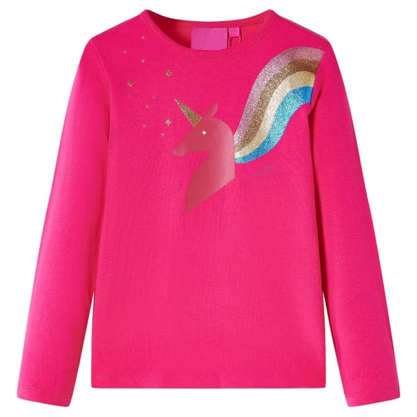 Børne langærmet T-shirt, lyserød, 104