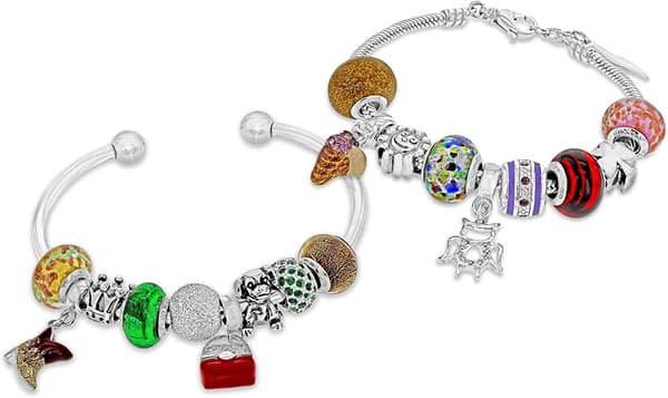 Tuscany Charms Sterling Sølv Sort Emaljeperle