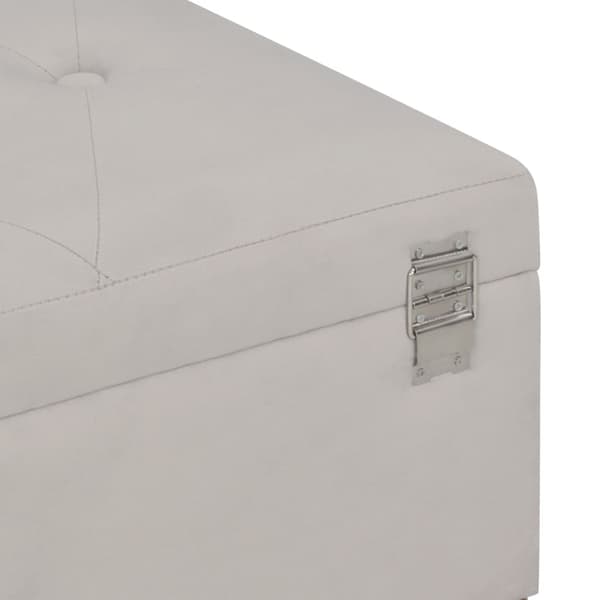 vidaXL Säilytyspenkki 105 cm harmaa sametti