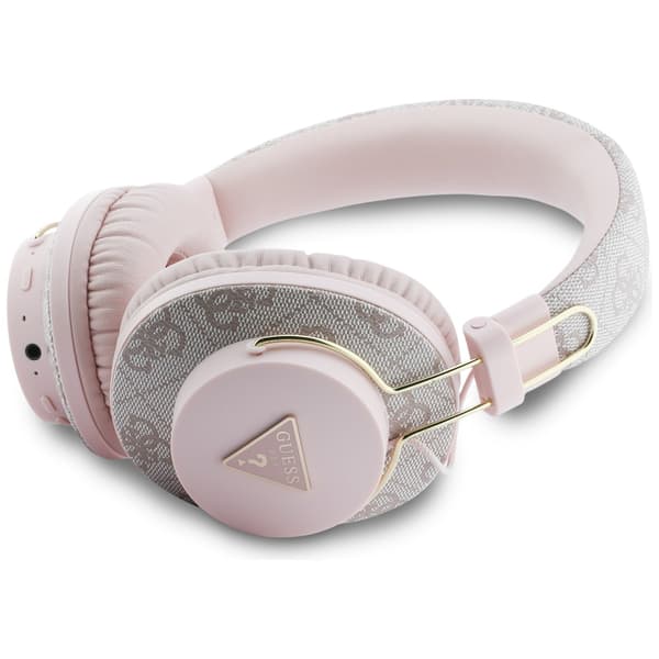 Guess Triangle Logo Bluetooth ENC Pink On-Ear Hovedtelefoner