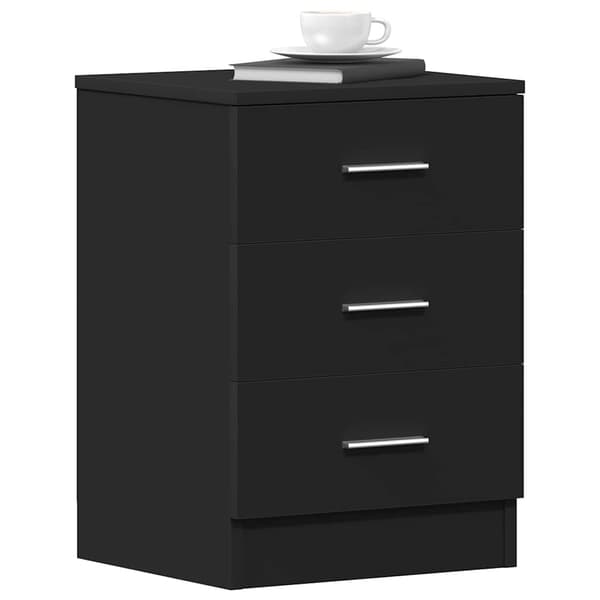 vidaXL sengebord sort 38x35x56 cm spånplade