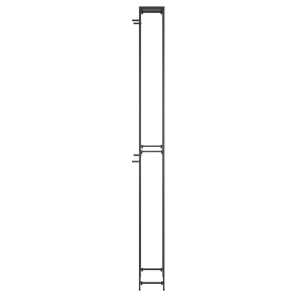 vidaXL 57 pulloteline musta 34x18x200 cm takorauta