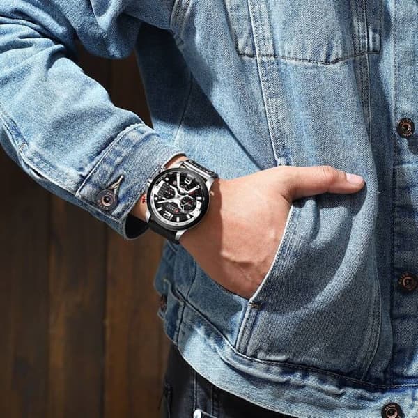Herrklocka CURREN 8329 (zc027a) - Kronograf + Låda
