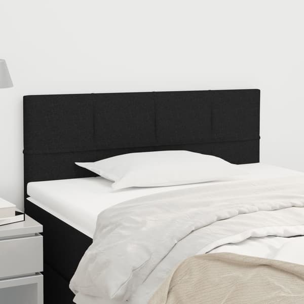 vidaXL sengegavl sort 90x5x78/88 cm stof