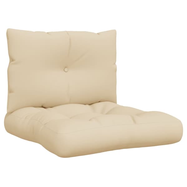 vidaXL Pallsoffkuddar, set om 2, beige, tyg