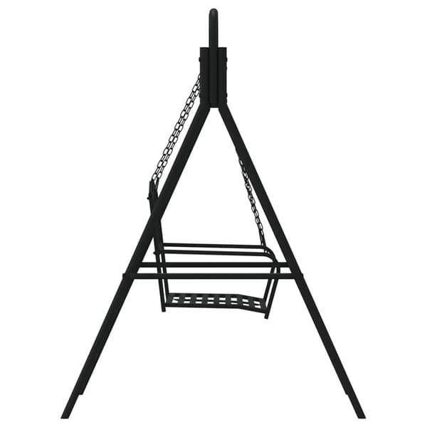 vidaXL havegynge, 124 cm, sort, stål