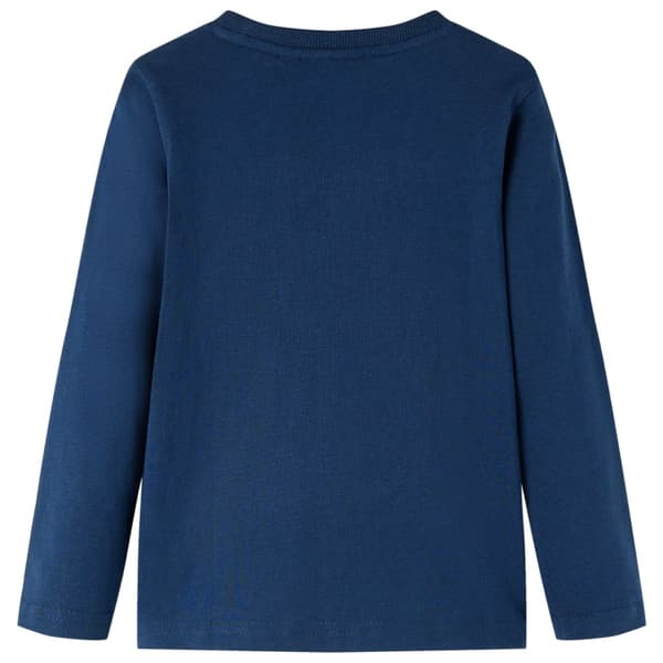 Barn långärmad T-shirt, marinblå, 116