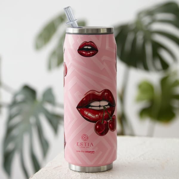 Blush Pop 500 ml termokrus med sugerør