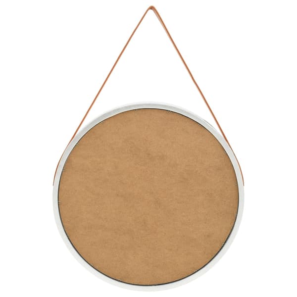 vidaXL Väggspegel med rem, 60 cm, Silver