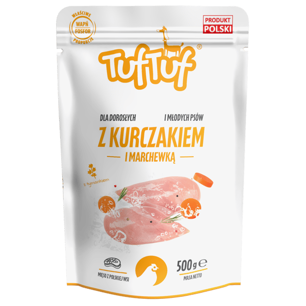 TufTuf hundemad vådfoderpåse kylling og gulerod 10x500g