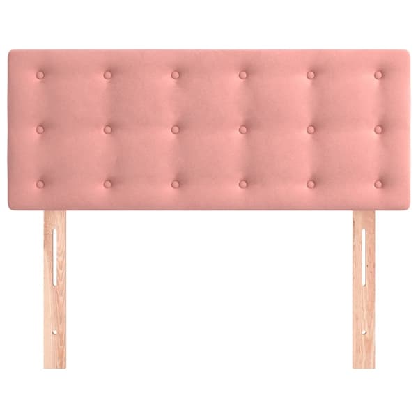 vidaXL Sänggavel rosa 80x5x78/88 cm sammet