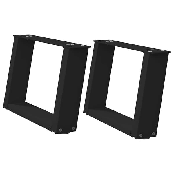 vidaXL sofabordsben, 2 stk., sort, 50x(30-31) cm, stål