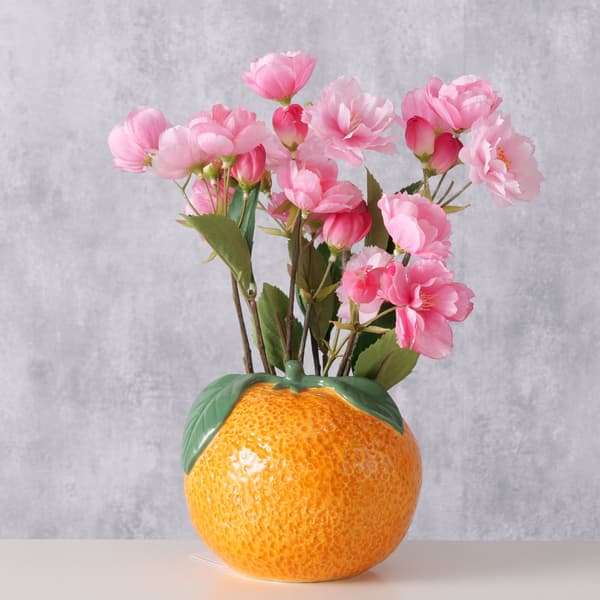 Orange keramikvase