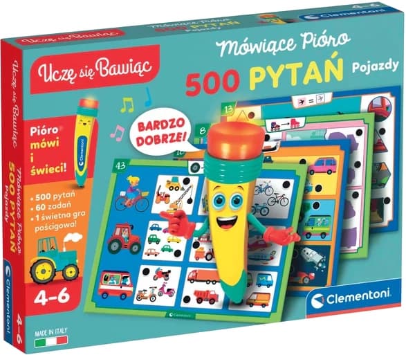 Interaktivt spel Clementoni Talking Pen 500 Frågor Fordon