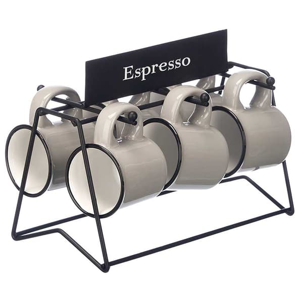 Sæt med espressokopper 100 ml grå